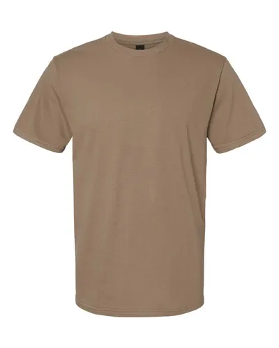 Gildan 65000 Unisex Softstyle® Midweight T-Shirt in Brown Savana — blank t-shirt, front view