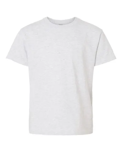 Gildan 8000B Youth DryBlend® T-Shirt in Ash — blank t-shirt, front view