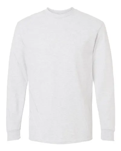 Gildan 8400 Unisex DryBlend® 50/50 Long Sleeve T-Shirt in Ash — blank long sleeve tee, front view