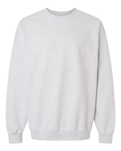 Gildan SF000 Unisex Softstyle® Midweight Crewneck Sweatshirt in Ash — blank crewneck sweatshirt, front view