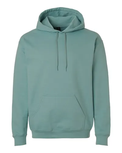 Gildan SF500 Unisex Softstyle® Midweight Hooded Sweatshirt in Aquatic — blank hooded sweatshirt, front view