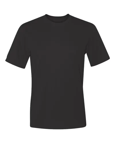 Hanes 4820 Unisex Cool DRI® Performance T-Shirt in Black — blank t-shirt, front view