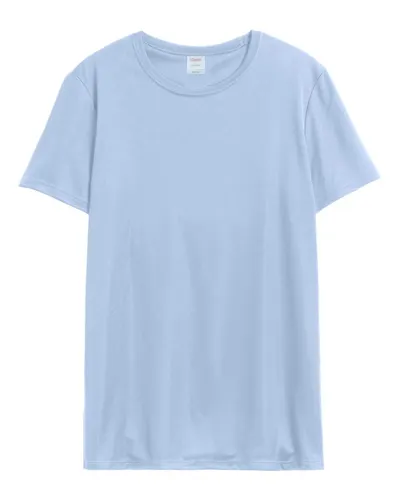 Hanes 4830 Women's Cool DRI® Performance T-Shirt in Light Blue — blank t-shirt, front view