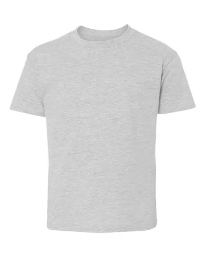 Hanes 498Y Youth Perfect-T T-Shirt in Ash — blank t-shirt, front view