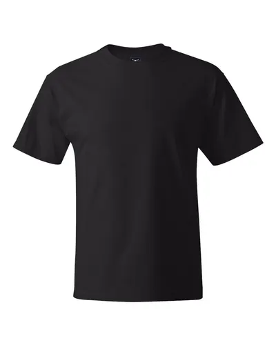 Hanes 518T Beefy-T® Tall T-Shirt in Black — blank t-shirt, front view