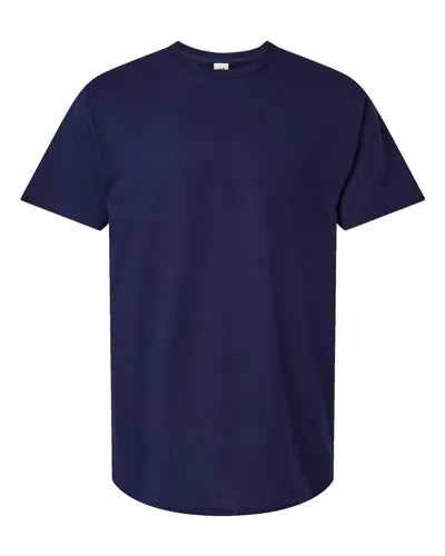Hanes 5280T Unisex Essential-T Tall T-Shirt in Athletic Navy — blank t-shirt, front view