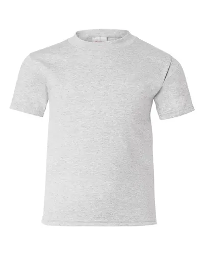 Hanes 5370 Youth EcoSmart® T-Shirt in Ash — blank t-shirt, front view