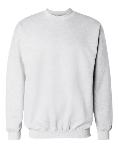 Hanes F260 Unisex Ultimate Cotton® Crewneck Sweatshirt in Ash — blank crewneck sweatshirt, front view