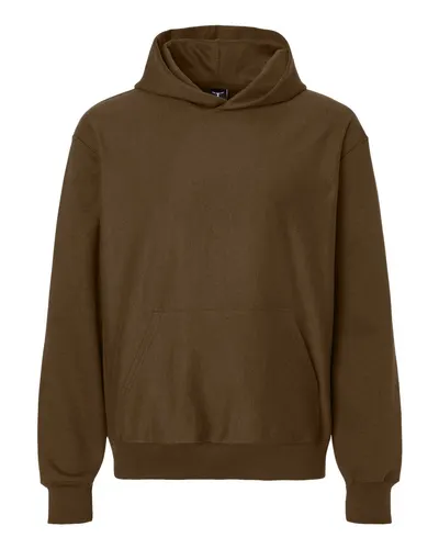 Hanes OG700 Unisex Beefy® Sweats Premium Heavyweight Hooded Sweatshirt in Army Brown — blank hooded sweatshirt, front view