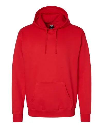 Hanes RS170 Unisex Perfect Sweats Hooded Sweatshirt in Athletic Red — blank hooded sweatshirt, front view