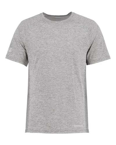 Holloway 222571 Men's Electrify CoolCore® T-Shirt in Athletic Grey Heather — blank t-shirt, front view
