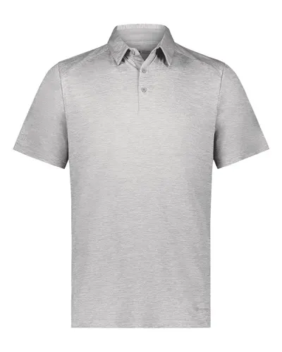 Holloway 222572 Electrify CoolCore® Men's Polo in Athletic Grey Heather — blank polo, front view