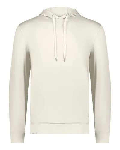 Holloway 222598 Men's Eco Revive™ Ventura Soft Knit Hooded Sweatshirt in Birch — blank hooded sweatshirt, front view