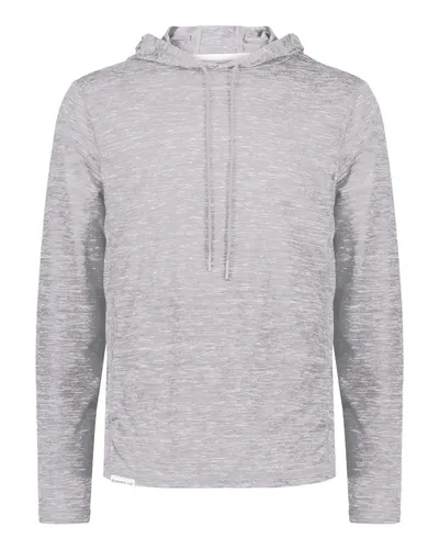 Holloway 222745 Men's Eco Revive™ Monterey Hooded Sweatshirt in Athletic Heather — blank hooded sweatshirt, front view