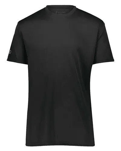 Holloway 222819 Youth Momentum T-Shirt in Black — blank t-shirt, front view