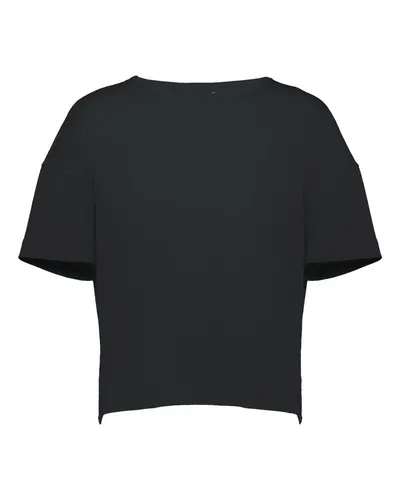Holloway 223391 Women's Effortless T-Shirt in Black — blank t-shirt, front view