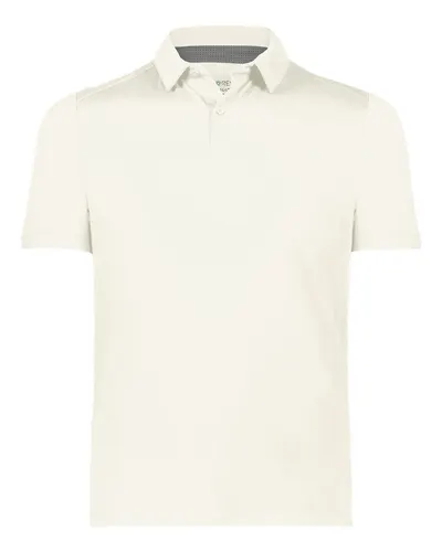 Holloway 223554 Men's Eco Revive™ Ventura Soft Knit Polo in Birch — blank polo, front view