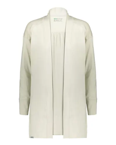 Holloway 223705 Women's Eco Revive™ Ventura Cardigan in Birch — blank garment, front view
