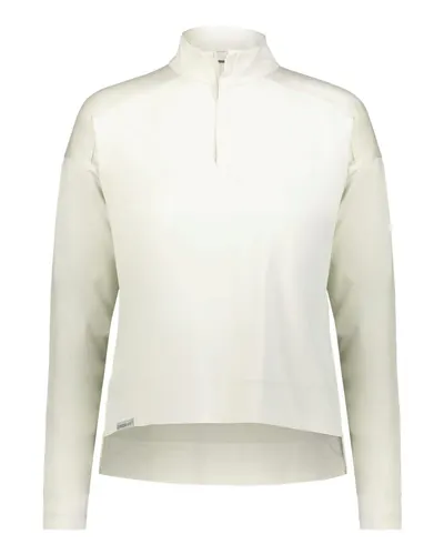 Holloway 223753 Women's Eco Revive™ Ventura Soft Knit Quarter-Zip Pullover in Birch — blank garment, front view