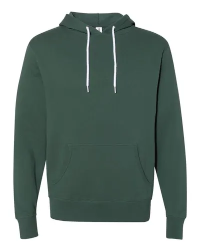 Independent Trading Co. AFX90UN Unisex Lightweight Hooded Sweatshirt in Alpine Green — blank hooded sweatshirt, front view