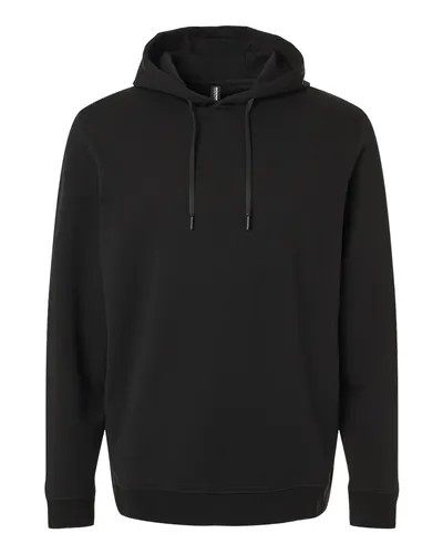 Independent Trading Co. EXP25PH Unisex Perform Hooded Sweatshirt in Black — blank hooded sweatshirt, front view