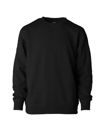 Independent Trading Co. PRM10TSBC Toddler Lightweight Special Blend Crewneck Sweatshirt in Black — blank crewneck sweatshirt, front view