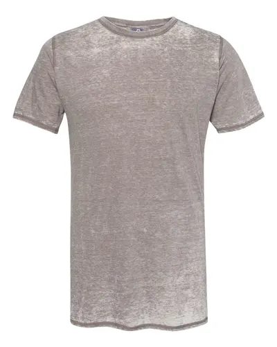 J. America 8115 Unisex Zen Jersey T-Shirt in Cement — blank t-shirt, front view