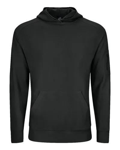 J. America 8770 Unisex Maverick Hooded Pullover in Anthracite — blank hooded sweatshirt, front view