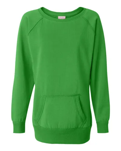 J. America 8918 Women's Open Neck Tunic in Lime — blank garment, front view