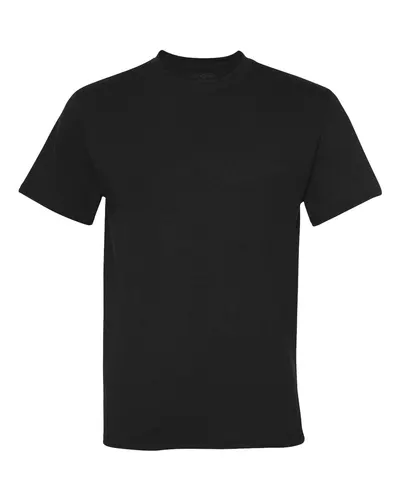 JERZEES 21MR Unisex Dri-Power® Performance T-Shirt in Black — blank t-shirt, front view