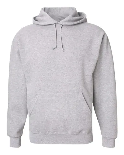 JERZEES 4997MR Unisex Super Sweats NuBlend® Hooded Sweatshirt in Ash — blank hooded sweatshirt, front view