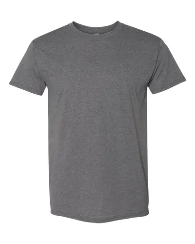 JERZEES 601MR Unisex Triblend T-Shirt in Charcoal Heather — blank t-shirt, front view
