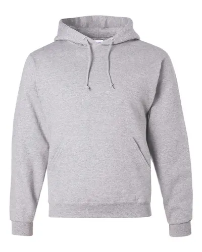 JERZEES 996MR Unisex NuBlend® Hooded Sweatshirt in Ash — blank hooded sweatshirt, front view