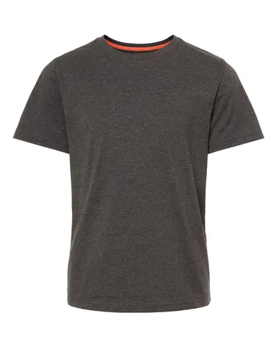 Kastlfel 2015 Youth RecycledSoft™ T-Shirt in Carbon — blank t-shirt, front view