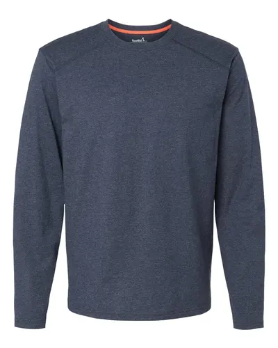 Kastlfel 2016 Unisex RecycledSoft™ Long Sleeve T-Shirt in Midnight Blue — blank long sleeve tee, front view
