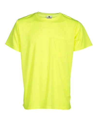 Kishigo 91249125 Unisex T-Shirt in Lime — blank t-shirt, front view