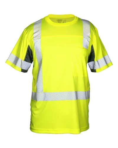 Kishigo 9175 Unisex Premium Black Series® Cool Touch Class 3 T-Shirt in Lime — blank t-shirt, front view