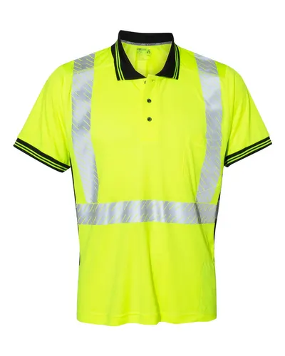 Kishigo 9220 Unisex Premium Black Series® High-Performance Polo in Lime — blank polo, front view