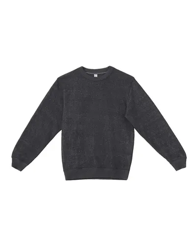 Lane Seven LS11004 Unisex Nantucket Crewneck Sweatshirt in Black — blank crewneck sweatshirt, front view