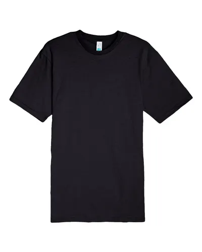 Lane Seven LS15001 Unisex Heavyweight Tee in Black — blank t-shirt, front view