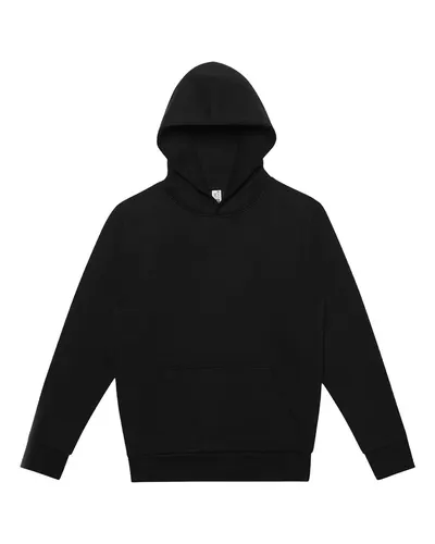 Lane Seven LS24001 Unisex Element Hoodie Sweatshirt in Black — blank hooded sweatshirt, front view