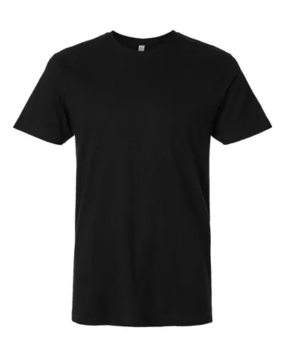 LAT 6901ECO Unisex Eco Jersey Tee in Black — blank t-shirt, front view