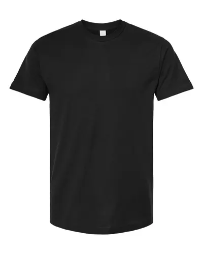 M&O 4300 Unisex ACE Cotton T-Shirt in Black — blank t-shirt, front view