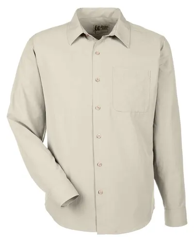 Marmot M14089 Men's AirExchange Woven Shirt in Sandbar — blank woven shirt, front view