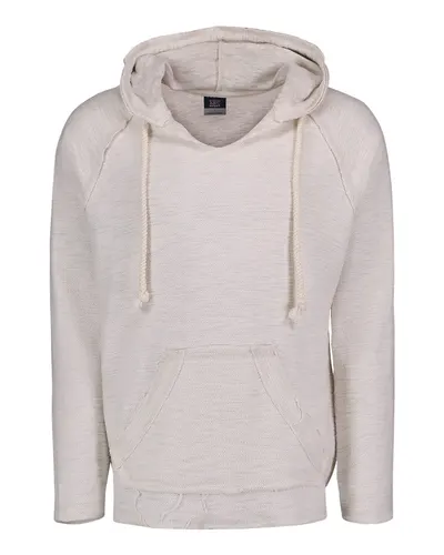 MV Sport 17118 Unisex Bonfire Baja Terry Hooded Sweatshirt in Oatmeal — blank hooded sweatshirt, front view