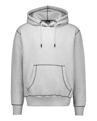 MV Sport 20142 Unisex Pro-Weave® Sideline Hooded Sweatshirt in Ash — blank hooded sweatshirt, front view