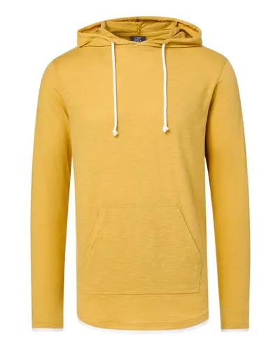 MV Sport 24401 Unisex Miles Slub Hooded Long Sleeve T-Shirt in Ginger — blank hooded sweatshirt, front view