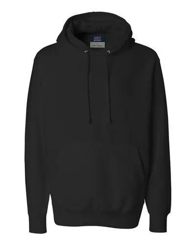 MV Sport 488 Unisex Pro Weave® Hooded Sweatshirt in Black — blank hooded sweatshirt, front view
