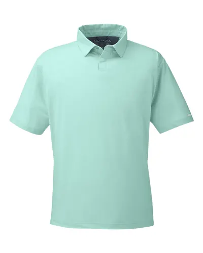 Nautica N17922 Men's Saltwater Polo in Cool Mint — blank polo, front view