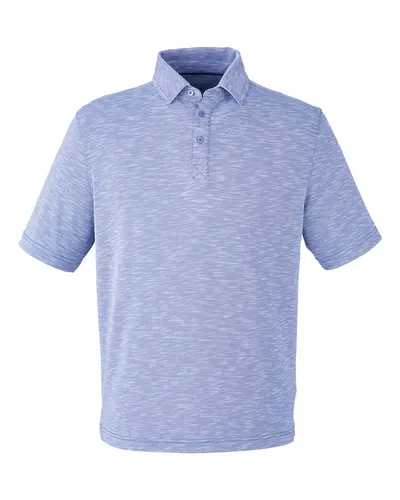 Nautica N17973 Men's Sun Surfer Slub Polo in Vintage Mavi — blank polo, front view